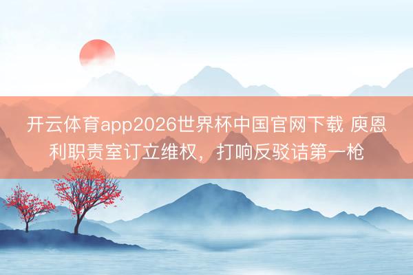 开云体育app2026世界杯中国官网下载 庾恩利职责室订立维权，打响反驳诘第一枪
