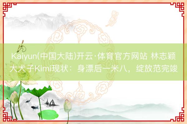Kaiyun(中国大陆)开云·体育官方网站 林志颖大犬子Kimi现状：身漂后一米八，绽放范完竣
