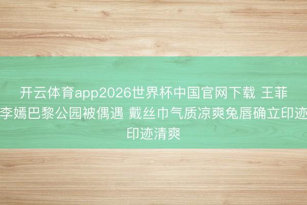 开云体育app2026世界杯中国官网下载 王菲男儿李嫣巴黎公园被偶遇 戴丝巾气质凉爽兔唇确立印迹清爽